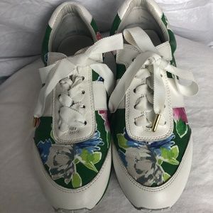 Kate Spade Floral Leather Sneakers